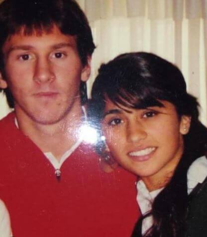 Jorge Messi son Lionel Messi with Antonela.